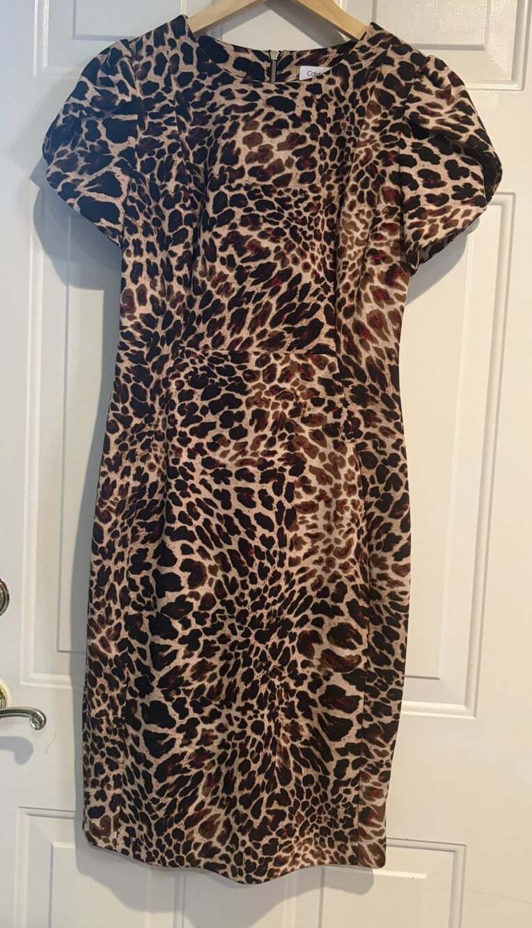 CALVIN KLEIN Dress Women’s Size Small Leopard Print